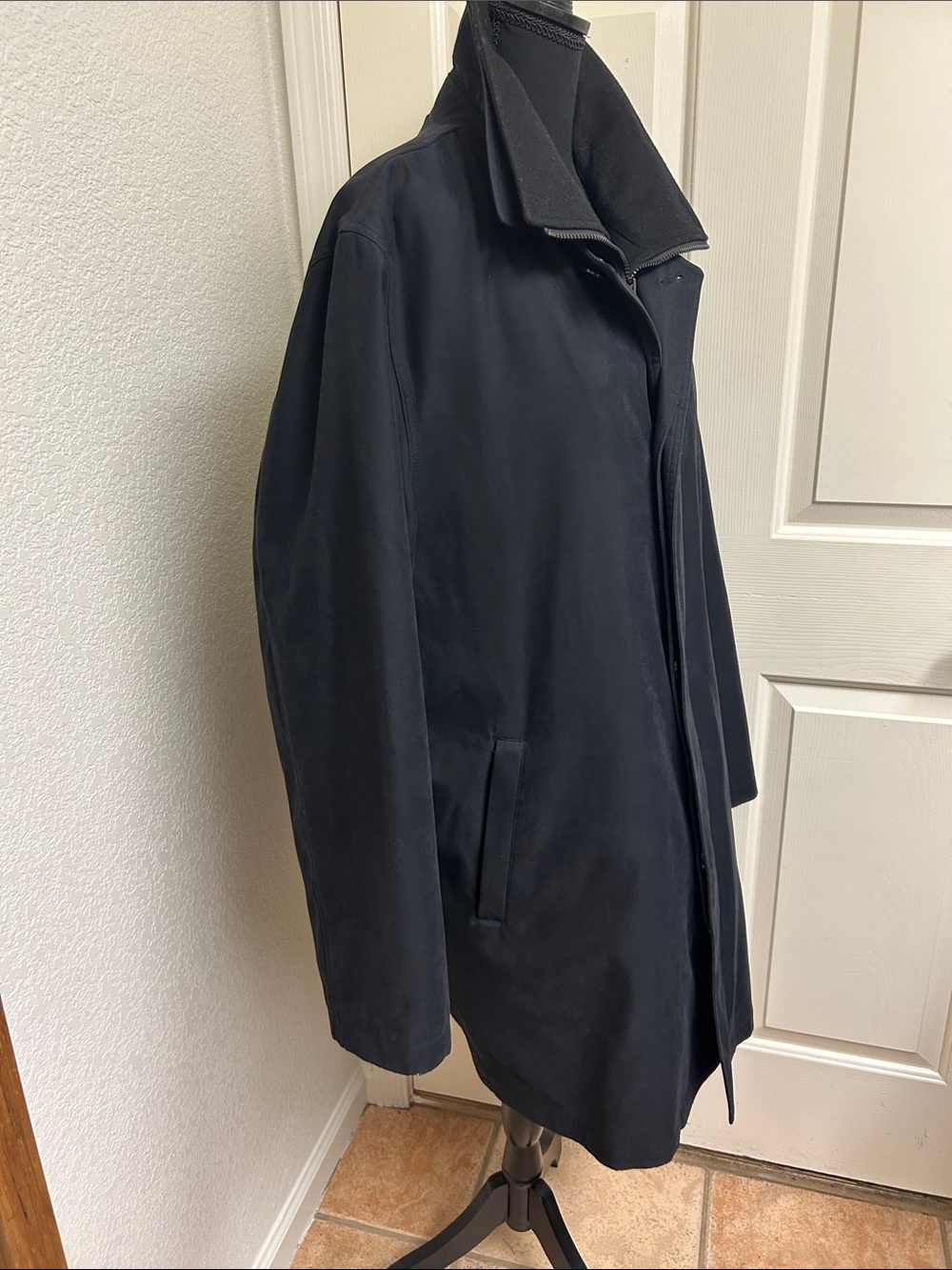 Duomo Couture Jacket Large black polyester/nylon blend with detachable liner - Picture 2 of 12